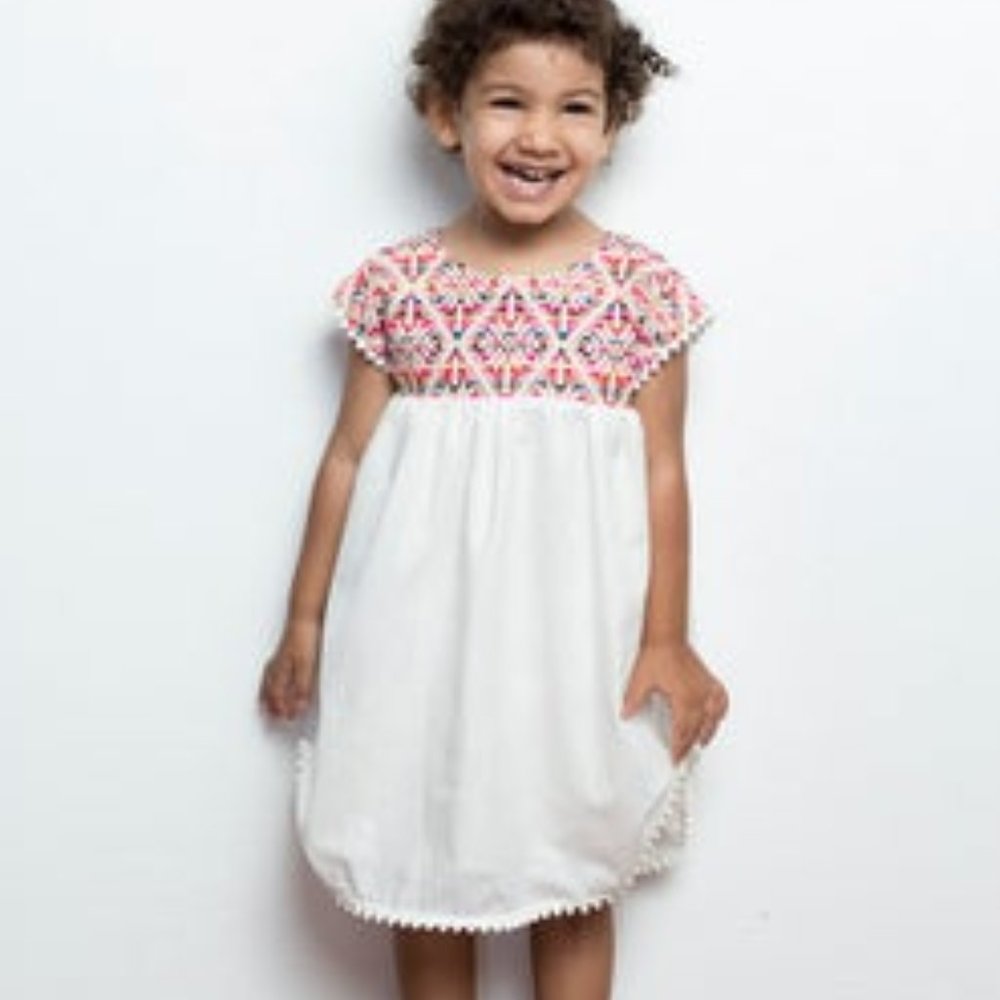 Maya and Me Designs - PomPom Dress Size 2